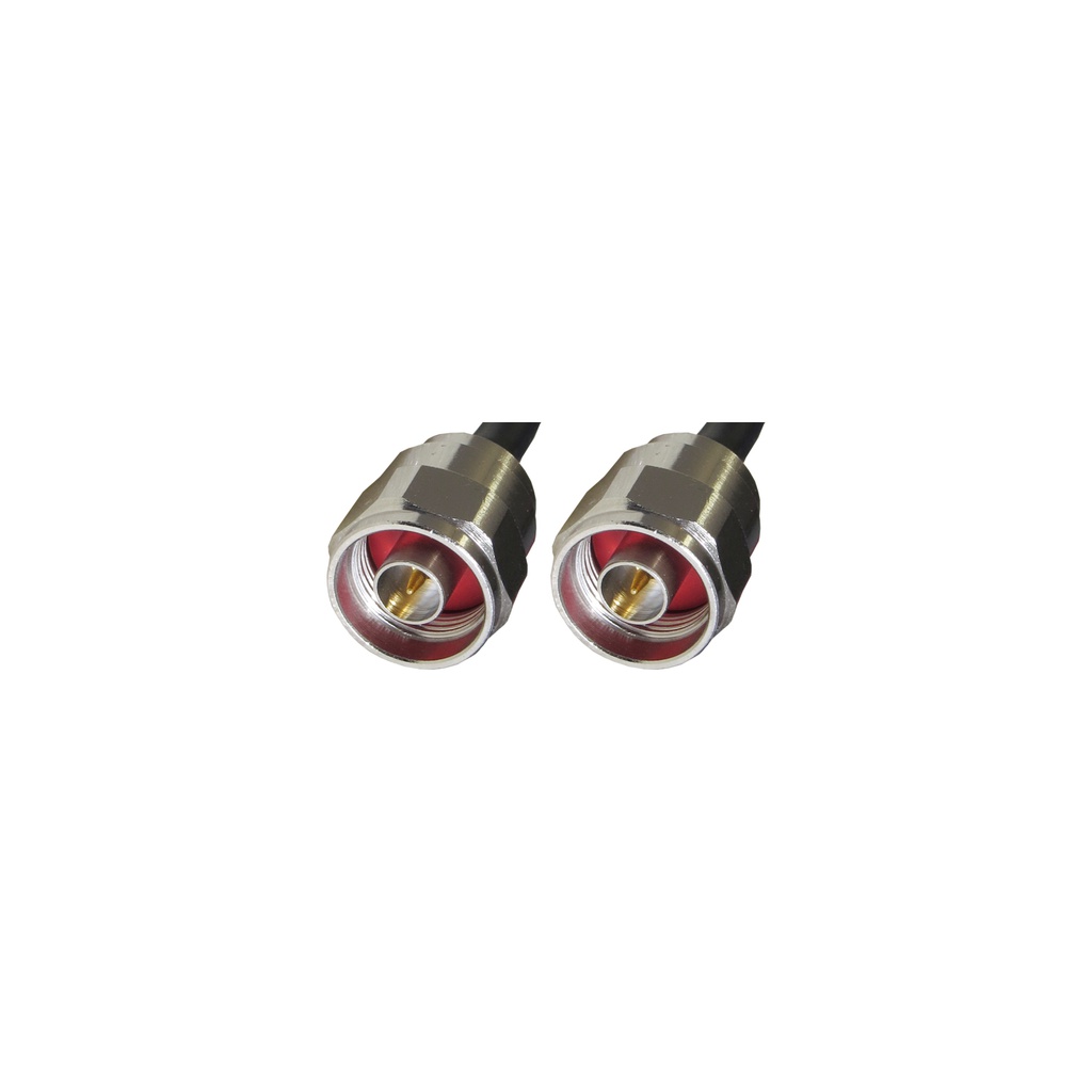 Par de cables conectorizados, conector N macho en ambos extremos, longitud 0.5 metros, marca ALGcom