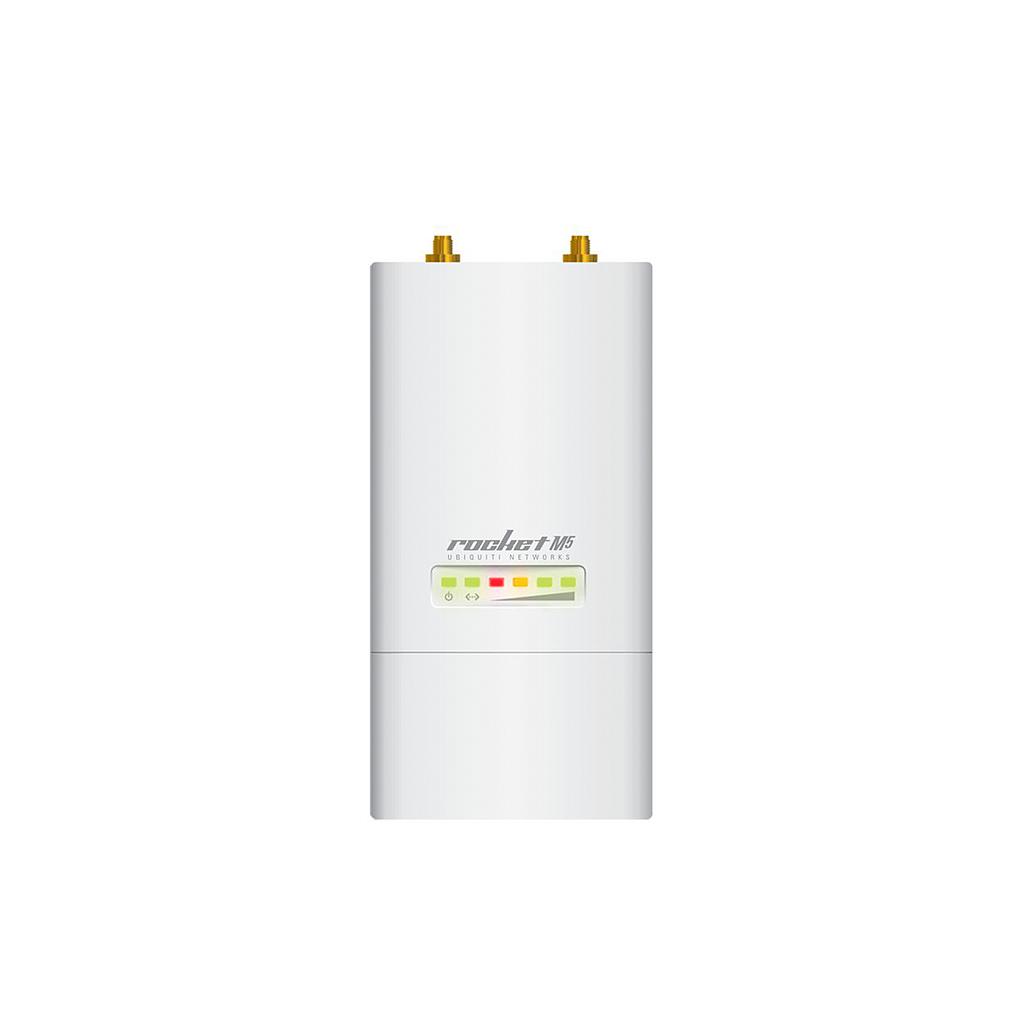 Radio base Rocket M5, 5 GHz, enlaces PtMP y PtP, marca Ubiquiti.
