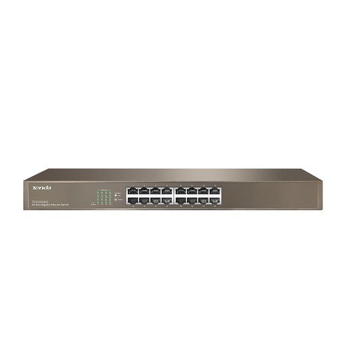 [TEG1016G] Switch TEG1016G, 16 puertos Gigabit Ethernet, montaje en rack marca Tenda.