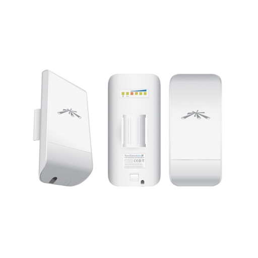 [LOCOM5] Radio con antena integrada NanoStation Loco M5, 5 GHz, 13 dBi, tecnología AirMax, CPE compacto, marca Ubiquiti.