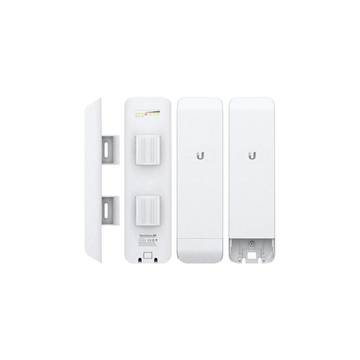 [NSM5] Radio con antena integrada NanoStation M5, 5 GHz, 16.1 dBi, tecnología AirMax, CPE compacto +150 Mbps, marca Ubiquiti.