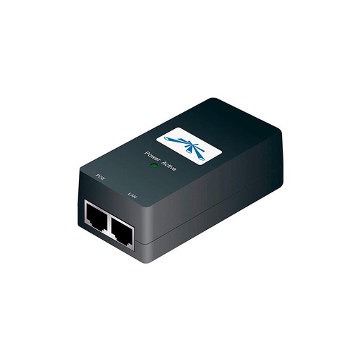 [POE-15-12W] Adaptador y protector ESD PoE, 15VDC 0.8A, 12W, FE, marca Ubiquiti.