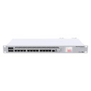 Cloud Core Router, CPU 36 nucleos, 12 puertos Ethernet Gigabit, 4 SFP, Memoria RAM 8GB, montaje en rack, marca Mikrotik