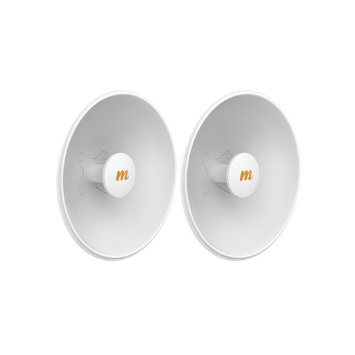 [N5-X25-2Pack] Antena Modular Dual Slant, 4.9 - 6.4 GHz, Apertura 45°, Ganancia de 25 dBi, Diseñada para radio C5x, Dual pack (2 unidades x caja) Mimosa