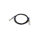 Cable óptico para conexión directa entre routers o switches de marca Mikrotik, conector en forma SFP, 25Gbps, 3 metros de largo. 