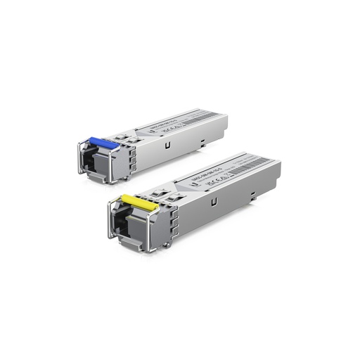 [UACC-OM-SM-1G-S-2] Par de Modulos SFP+ 1.25Gbps, Fibra Monomodo, simplex con un conector LC, 3 Kms, marca Ubiquiti