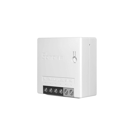 [MINIR2] Interruptor inteligente 2 vías, 1 circuito MINIR2, Wi-Fi, 100-240VAC 10A, marca Sonoff.