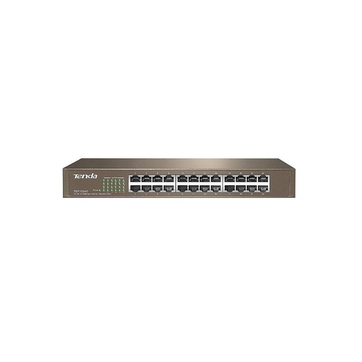 [TEF1024D] Switch  TEF1024D, 24 puertos Fast Ethernet, montaje en rack y escritorio, marca Tenda.