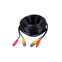 Cable Armado 40 mts para interior, conector bnc, video y voltaje. Marca ZKTeco