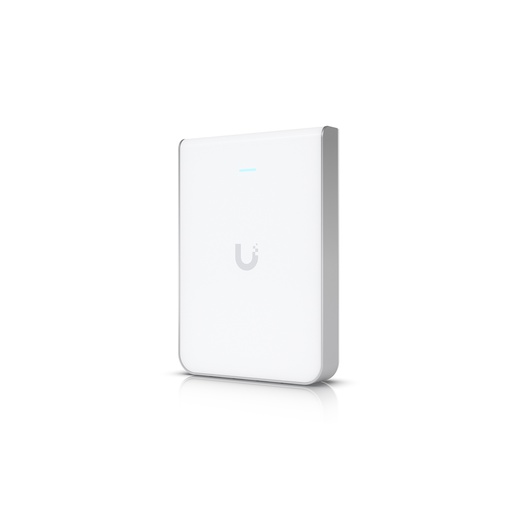 [U6-IW] Access Point Wi-Fi 6 Unifi montaje en pared, con switch 4 puertos integrado, doble banda, 4x4(DL/UL MU-MIMO), Uplink Gbps, PoE/PoE+, +300 clientes, 115 m², marca Ubiquiti.