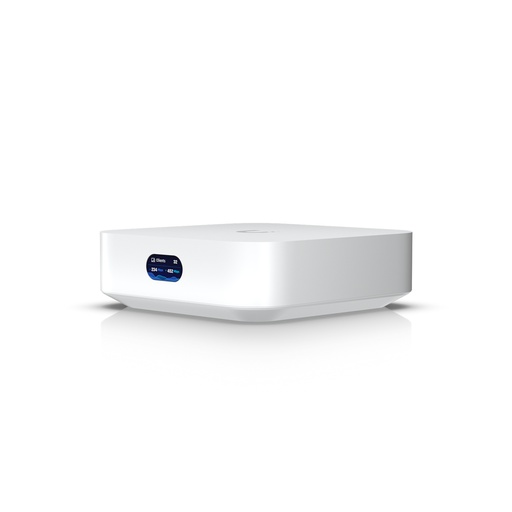 [UX] Consola Unifi Cloud Gateway, UX compacto 1 Gbps, access point WiFi6 integrado, +60 usuarios, 1 WAN RJ45 1 GE, 1 LAN RJ45 1 GE, aplicación Unifi network, marca Ubiquiti.