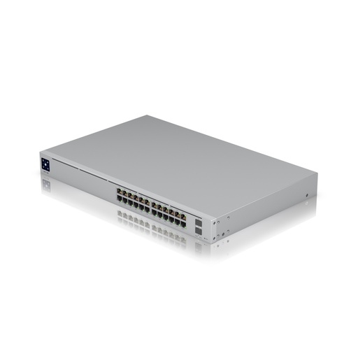 [USW-Pro-24] Switch Unifi profesional 24 puertos, capa 3 administrable, puertos: (24) RJ45 de 1GbE y (2) SFP+ de 10G, marca Ubiquiti.