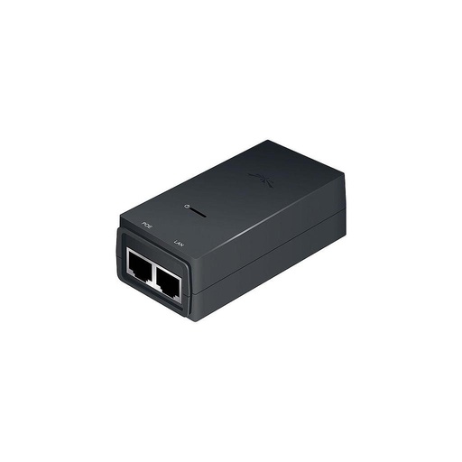 [POE-24-7W-G-WH] Adaptador y protector ESD PoE, 24VDC 0.3A, 7W, Gigabit LAN, blanco, marca Ubiquiti.